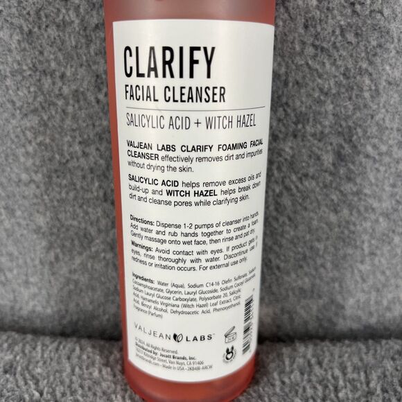 VALJEAN LABS Foaming Cleanser Clarify Salicylic Acid Witch Hazel 6.5 oz - Picture 11 of 11